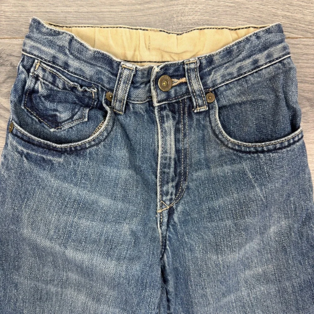 Vintage GAP‎ Toddler 4Y Denim Jeans Fall 07 Patched Knees Blue Cotton Workwear